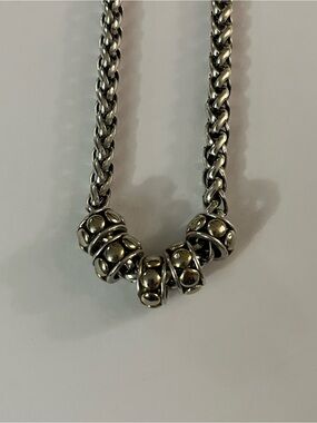 Chico's Polished Silver-Tone Bead Necklace